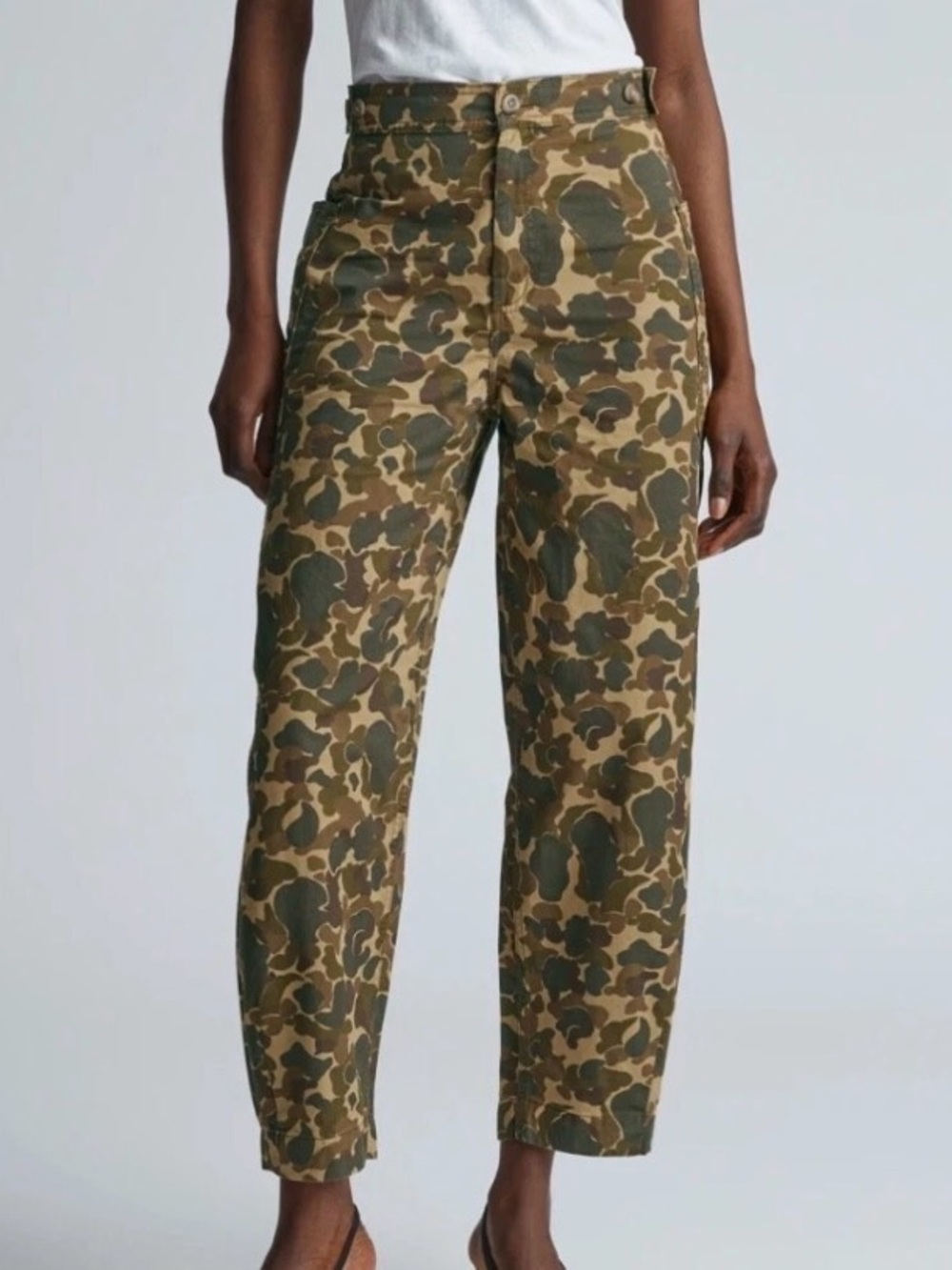 Everlane Olive Camo Straight-Leg Jeans